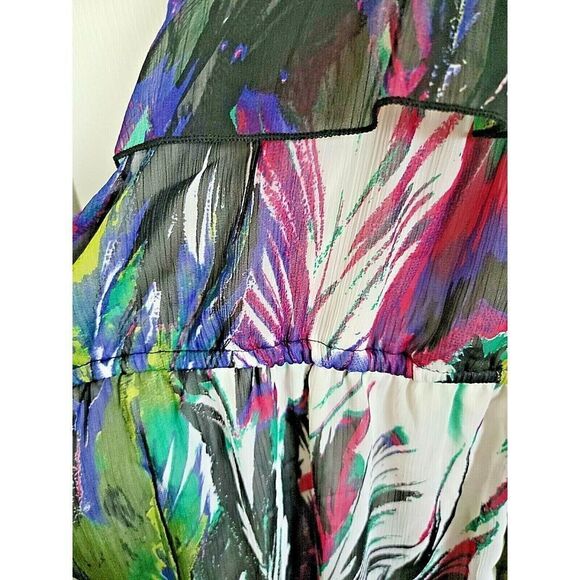 Johnny Martin XXL Paint Splatter Design Short Dress 2X Made‎ in USA Ruffles - Picture 6 of 7